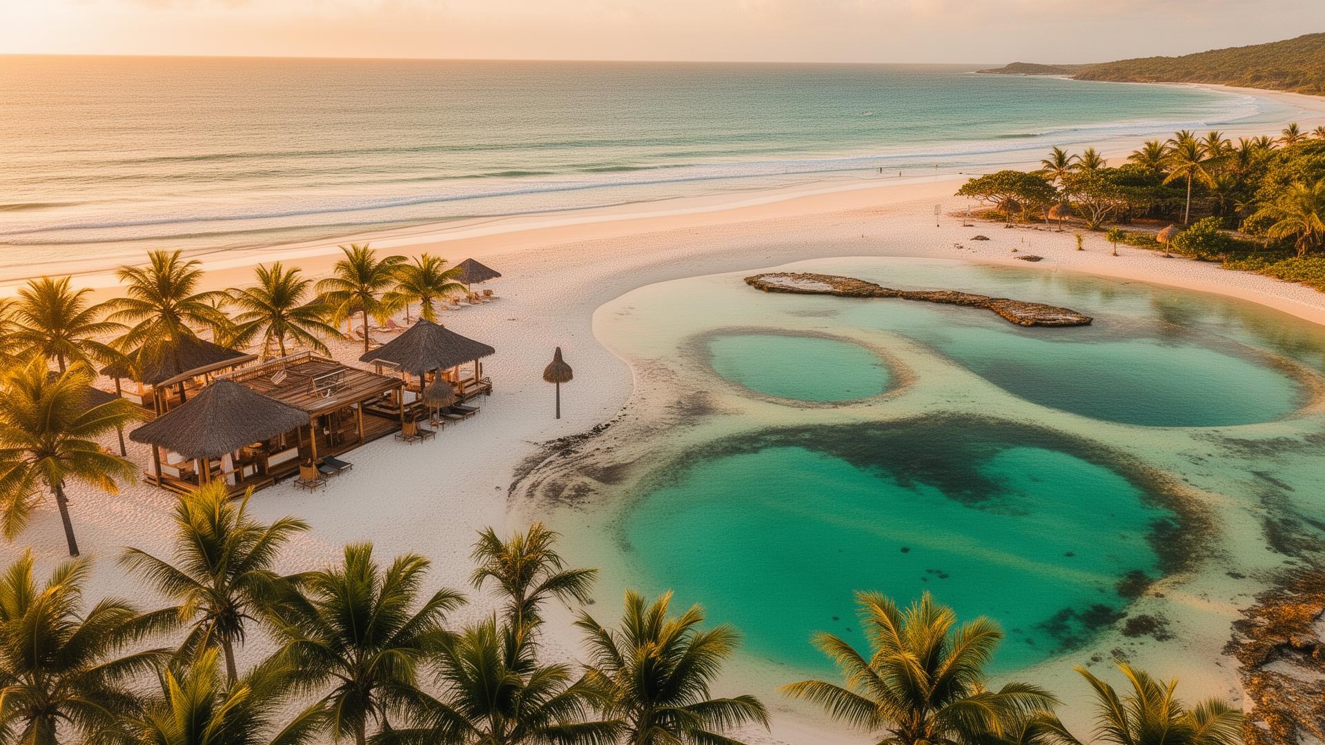 Praia de Maragogi com piscinas naturais